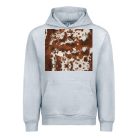 Heather Grey brown cowhide Urban Hoodie - BarkalooDesign