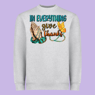 İn Everything Give Thanks Heavyweight Sweatshirt Designed By Bundleandbundleshop