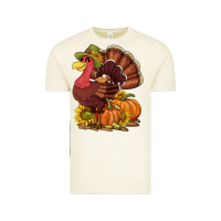Vintage Arctic Thanksgiving turkey with pumpkin and sunflower Vintage Tee - NancyCooperArtShop
