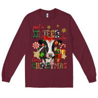 Burgundy just a heifer who loves christmas cow Long Sleeve Tee - CowGirlArtShop