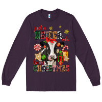 Plum just a heifer who loves christmas cow Long Sleeve Tee - CowGirlArtShop