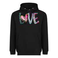 Black Valentine Love Heavyweight Hoodie - CowhideDigitalArt