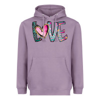 Lavender Valentine Love Heavyweight Hoodie - CowhideDigitalArt