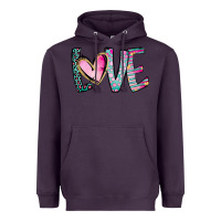 Plum Valentine Love Heavyweight Hoodie - CowhideDigitalArt