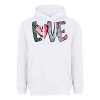 White Valentine Love Heavyweight Hoodie - CowhideDigitalArt