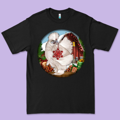 Silkie Chicken Christmas Premium Tee Designed By Lillyallendesigns