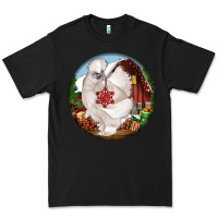 Black silkie chicken christmas Premium Tee - LillyAllenDesigns