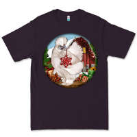 Plum silkie chicken christmas Premium Tee - LillyAllenDesigns