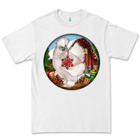 White silkie chicken christmas Premium Tee - LillyAllenDesigns