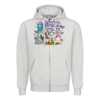 Dove Grey Small Town Easter Day Zipper Hoodie - CowhideDigitalArt