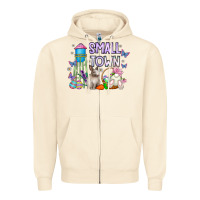 Sandshell Small Town Easter Day Zipper Hoodie - CowhideDigitalArt