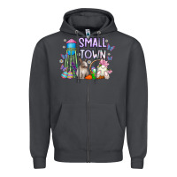 Smoke Small Town Easter Day Zipper Hoodie - CowhideDigitalArt