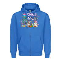 True Royal Small Town Easter Day Zipper Hoodie - CowhideDigitalArt