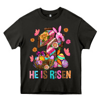 Asphalt He Is Risen Easter Heavy Core Tee - BundleAndBundleShop