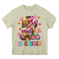 Mossy He Is Risen Easter Heavy Core Tee - BundleAndBundleShop