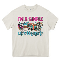 Cream i'm a simple woman Heavy Core Tee - JahusDesignShop