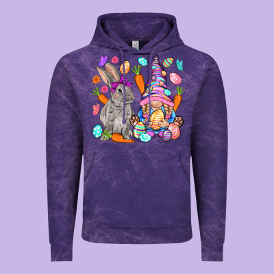 Easter Gnome And Rabbit Easter Day Vintage Hoodie Designed By Howdyjamesfarm