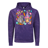 Cloud Purple Easter gnome and rabbit Easter Day Vintage Hoodie - HowdyJamesFarm