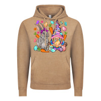 Vintage Coffee Easter gnome and rabbit Easter Day Vintage Hoodie - HowdyJamesFarm
