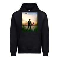 Black green arrow Urban Hoodie - lanVoArt