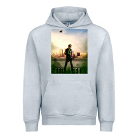 Heather Grey green arrow Urban Hoodie - lanVoArt
