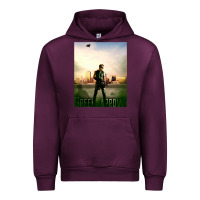 Mauve Wine green arrow Urban Hoodie - lanVoArt