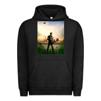 Pigment Black green arrow Urban Hoodie - lanVoArt