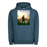 Pigment Midnight Navy green arrow Urban Hoodie - lanVoArt