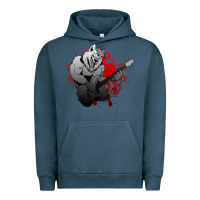 Pigment Midnight Navy Guitar Player Gift Guitarist Guitar Urban Hoodie - lanVoArt