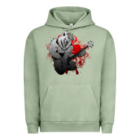 Pigment Oil Green Guitar Player Gift Guitarist Guitar Urban Hoodie - lanVoArt
