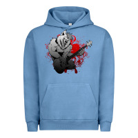 Pigment Pebble Blue Guitar Player Gift Guitarist Guitar Urban Hoodie - lanVoArt