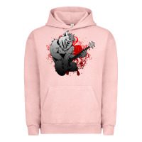 Pigment Salmon Guitar Player Gift Guitarist Guitar Urban Hoodie - lanVoArt