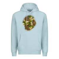Blue Mist camouflage and leopard patch  4 Premium Hoodie - BundleAndBundleShop
