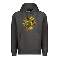 Charcoal Heather camouflage and leopard patch  4 Premium Hoodie - BundleAndBundleShop