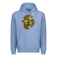 Colony Blue camouflage and leopard patch  4 Premium Hoodie - BundleAndBundleShop