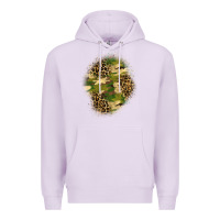 Lilac camouflage and leopard patch  4 Premium Hoodie - BundleAndBundleShop