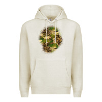 Oatmeal Heather camouflage and leopard patch  4 Premium Hoodie - BundleAndBundleShop