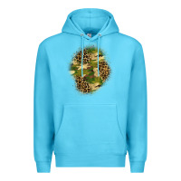 Ocean Blue camouflage and leopard patch  4 Premium Hoodie - BundleAndBundleShop