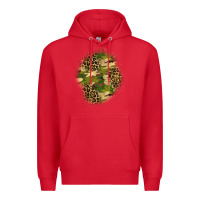 Red camouflage and leopard patch  4 Premium Hoodie - BundleAndBundleShop