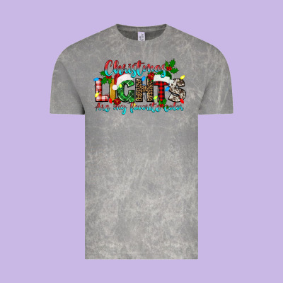 Christmas Lights Are My Favorite Vintage Tee Designed By Texasbilliewilder