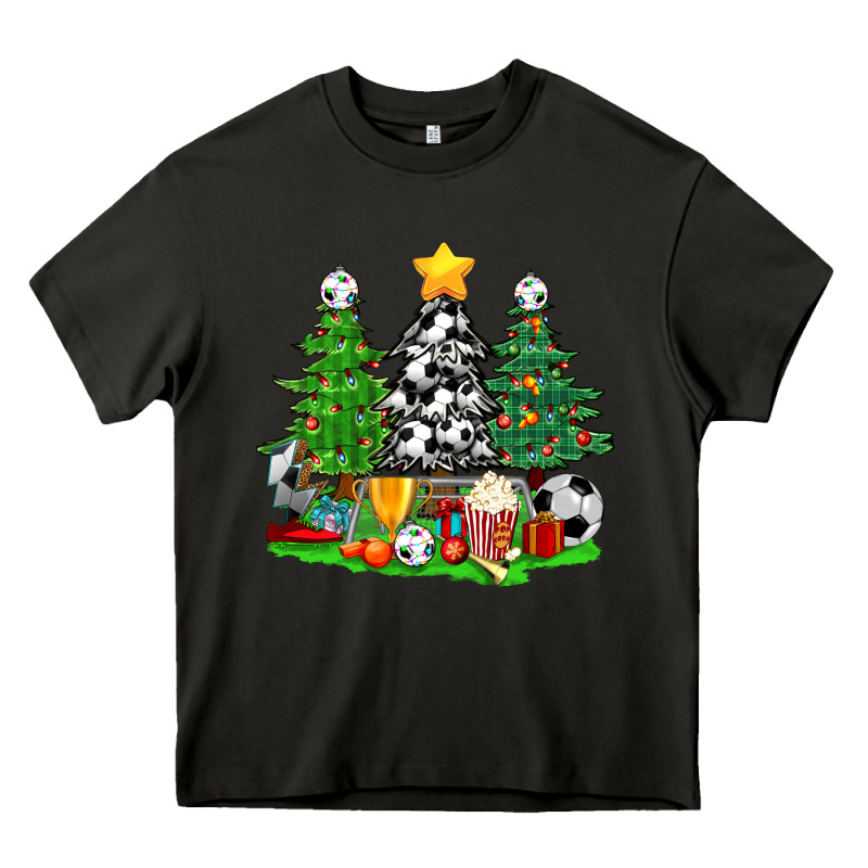 Christmas With Soccer Trees Heavy Core Tee by BundleAndBundleShop | Teevron