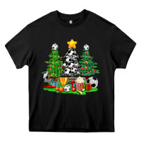 Black Christmas With Soccer Trees Heavy Core Tee - BundleAndBundleShop