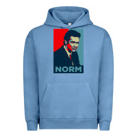 Pigment Pebble Blue norm macdonald political poster Urban Hoodie - lanVoArt