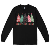 Black merry and bright Long Sleeve Tee - CowGirlArtShop