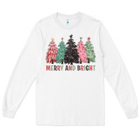 White merry and bright Long Sleeve Tee - CowGirlArtShop