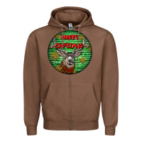 Chestnut mule buck deer head christmas Zipper Hoodie - LillyAllenDesigns