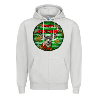 Dove Grey mule buck deer head christmas Zipper Hoodie - LillyAllenDesigns