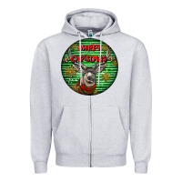 Heather Grey mule buck deer head christmas Zipper Hoodie - LillyAllenDesigns
