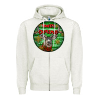 Oatmeal Heather mule buck deer head christmas Zipper Hoodie - LillyAllenDesigns