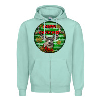 Seafoam mule buck deer head christmas Zipper Hoodie - LillyAllenDesigns